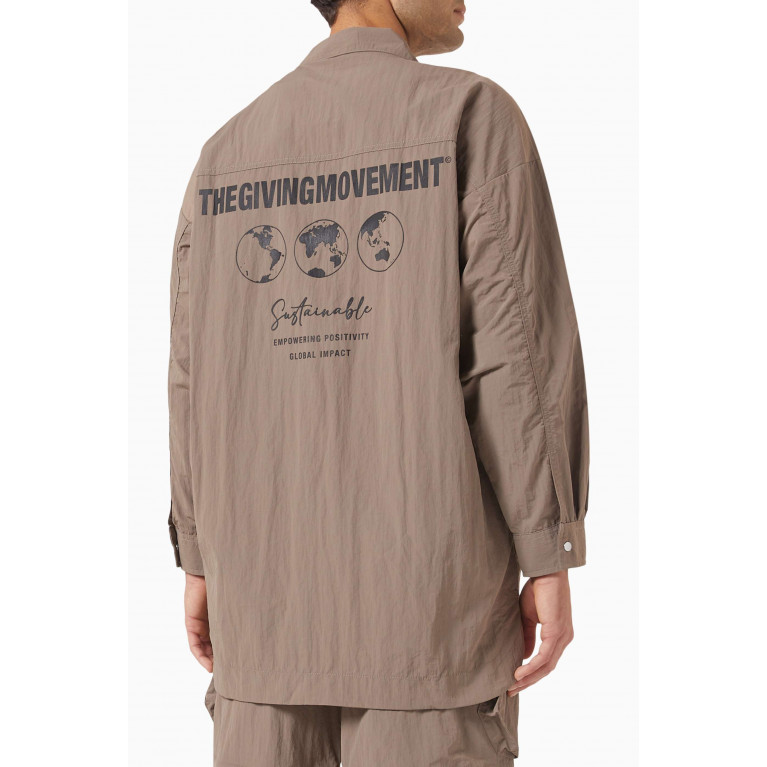 The Giving Movement - Global-print Shacket in Re-Shell100©