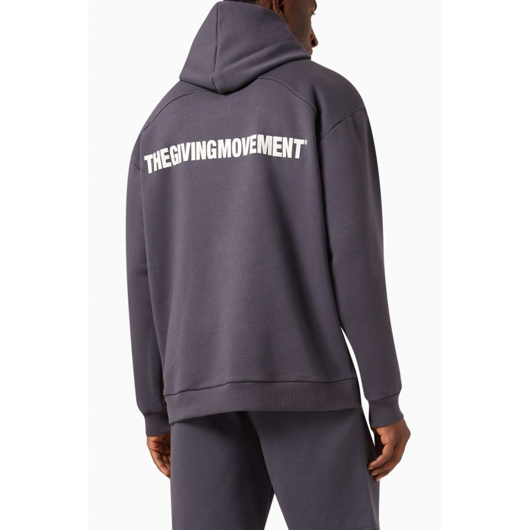 The Giving Movement - 2 in 1 Hoodie in Organic Cotton Blend Grey