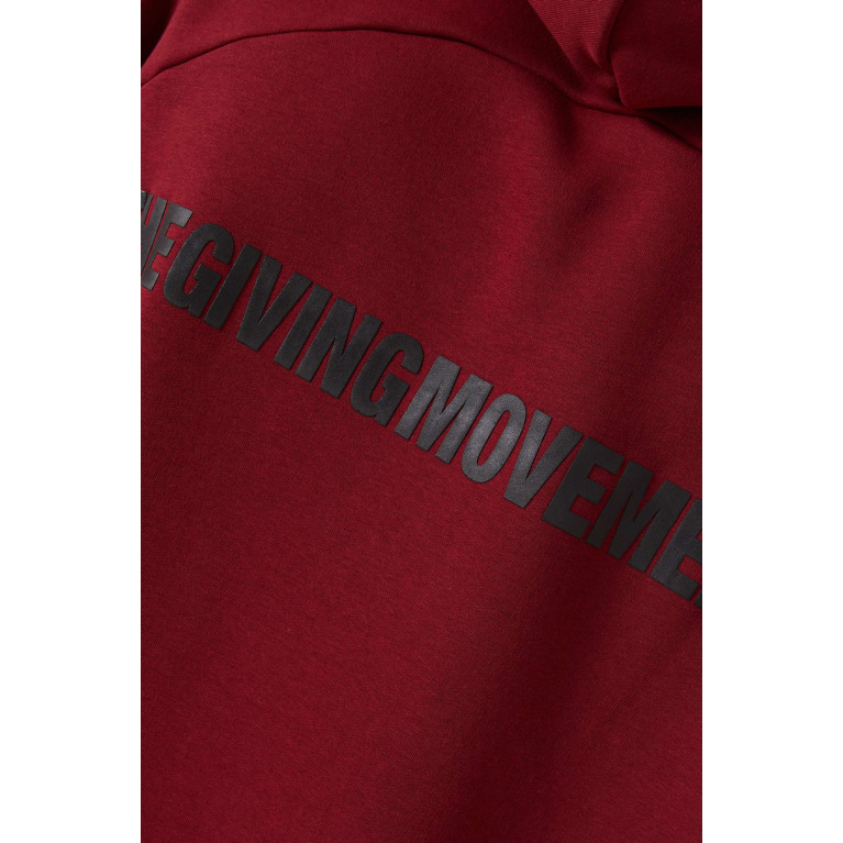 The Giving Movement - 2 in 1 Hoodie in Organic Cotton Blend Red