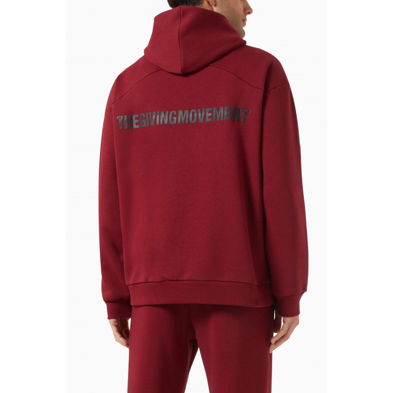 The Giving Movement - 2 in 1 Hoodie in Organic Cotton Blend Red