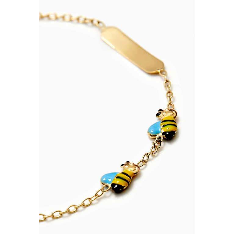 Baby Fitaihi - The Bee Enamel Bracelet in 18kt Gold
