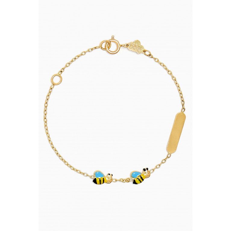 Baby Fitaihi - The Bee Enamel Bracelet in 18kt Gold