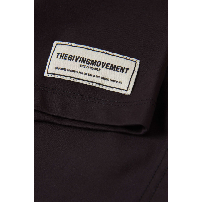 The Giving Movement - Logo Biker Shorts in Recycled Softskin100© Black