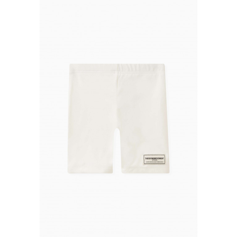 The Giving Movement - Logo Biker Shorts in Recycled Softskin100© Neutral