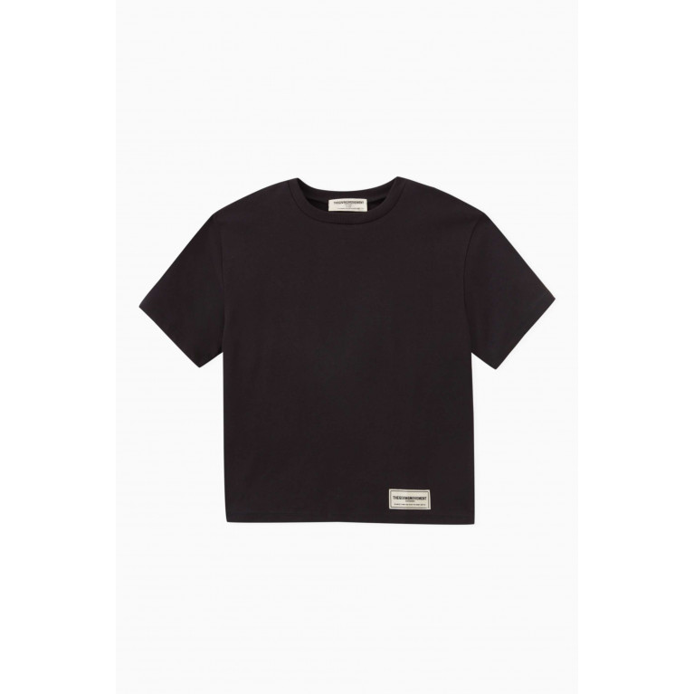 The Giving Movement - Reflective Logo-print T-shirt in Cottonsey100© Black