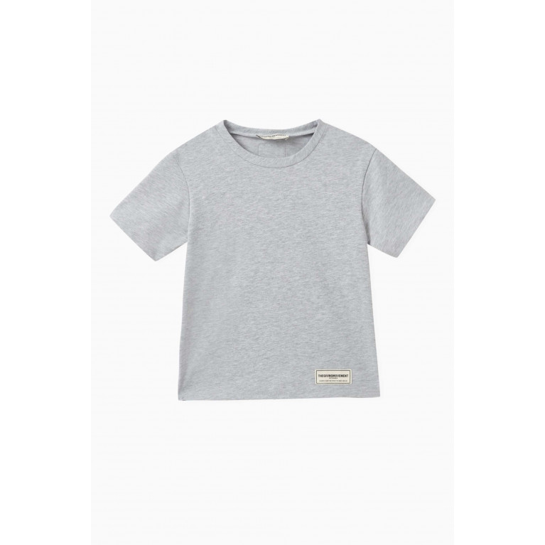 The Giving Movement - Reflective Logo-print T-shirt in Cottonsey100© Grey