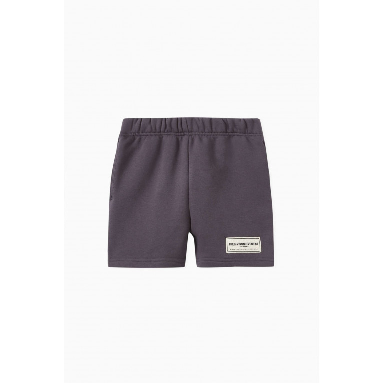 The Giving Movement - Logo Lounge Shorts in Organic Cotton-blend Grey