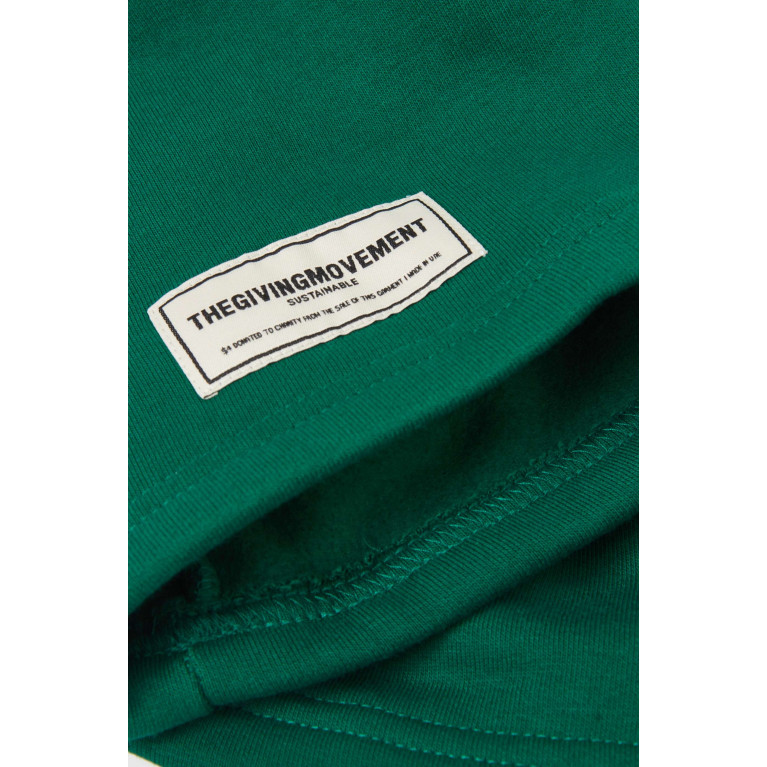 The Giving Movement - Logo Lounge Shorts in Organic Cotton-blend Green