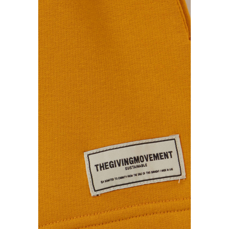 The Giving Movement - Logo Lounge Shorts in Organic Cotton-blend Yellow