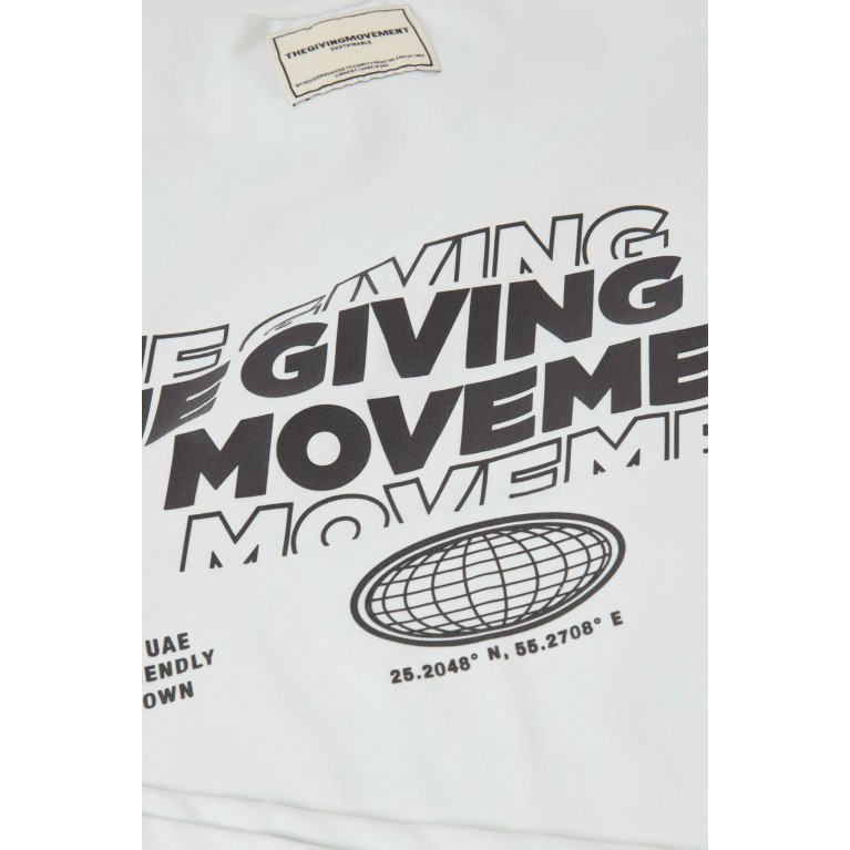 The Giving Movement - Eco-print Logo T-shirt in Light Softskin100© Grey