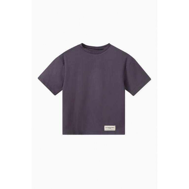 The Giving Movement - Oversized Eco-print Logo T-shirt in Light Softskin100© Grey