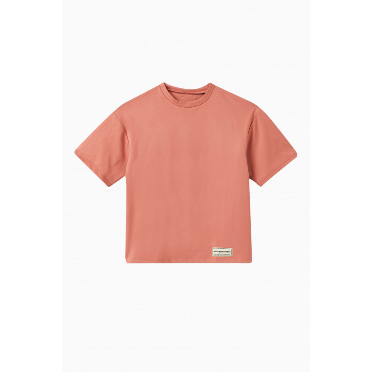 The Giving Movement - Oversized Eco-print Logo T-shirt in Light Softskin100© Pink