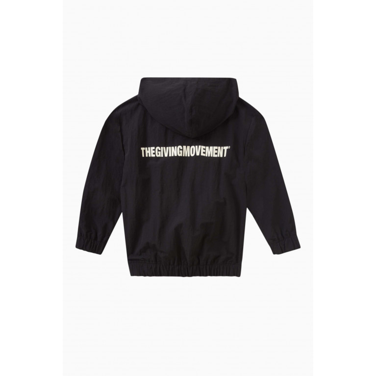 The Giving Movement - Hooded Jacket in Re-Shell100© Black