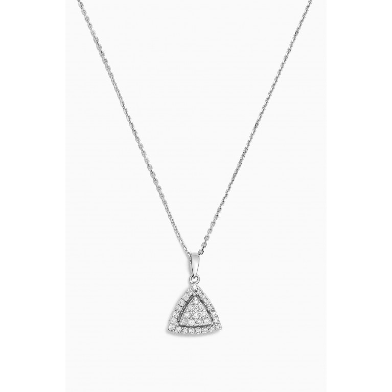 Damas - Illusion Trinagle Diamond Necklace in 18kt White Gold