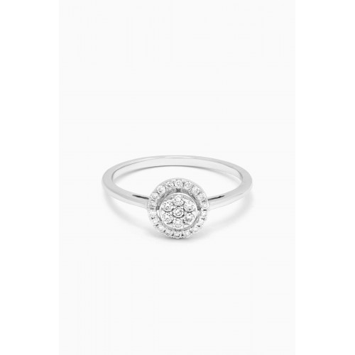 Damas - Illusion Round Diamond Ring in 18kt White Gold