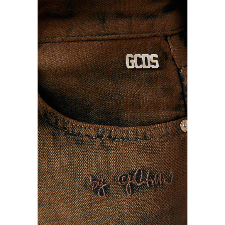 GCDS - Cargo Maxi Skirt in Denim