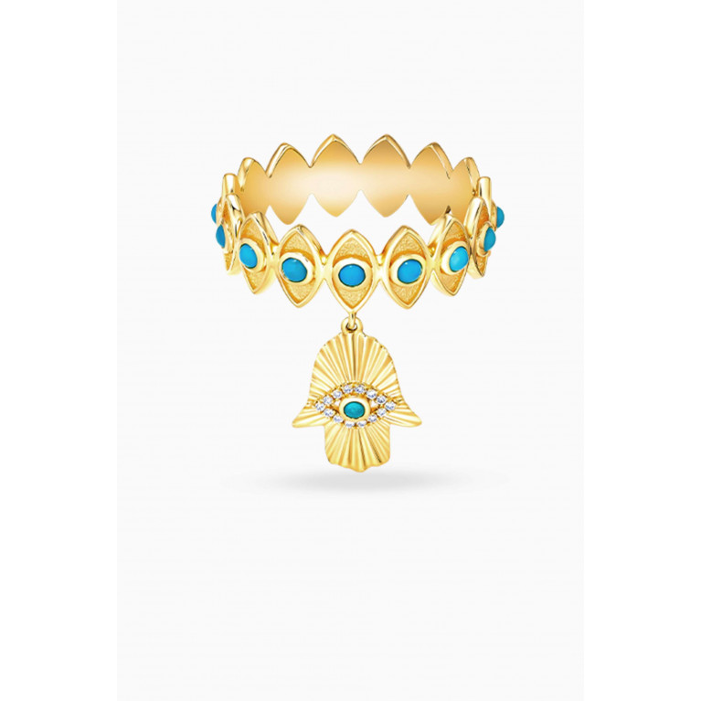 Damas - Talisman Hand of Fatima Ring in 18kt Yellow Gold
