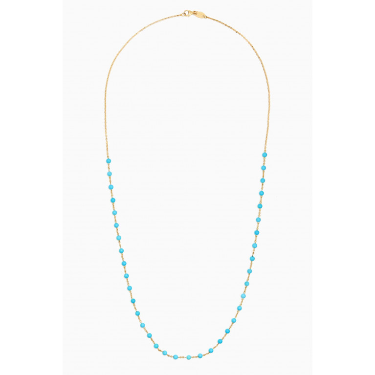 Damas - Talisman Turquoise Beads Necklace in 18kt Yellow Gold