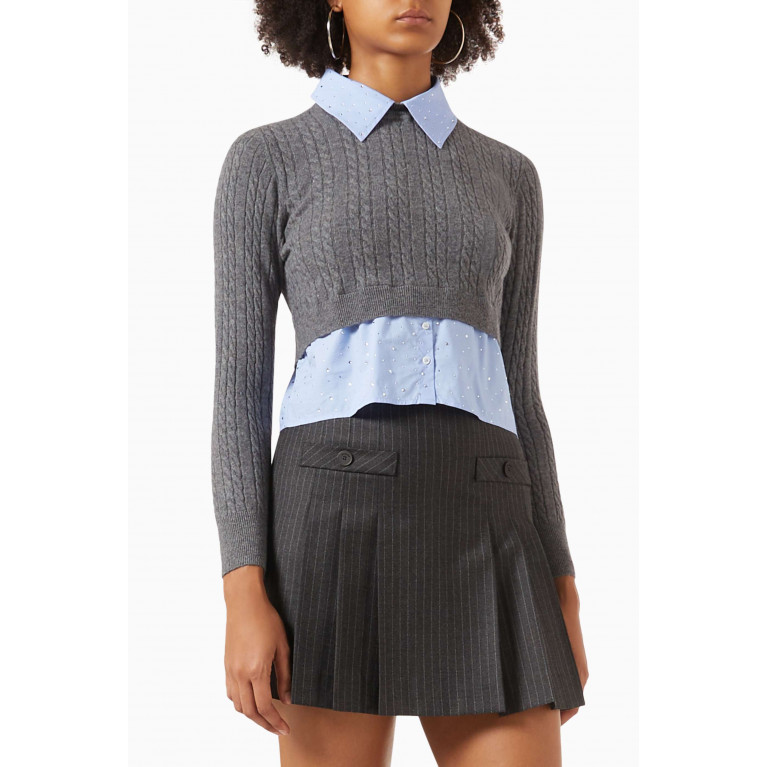 Sandro - Haley Shirt Sweater in Wool-knit