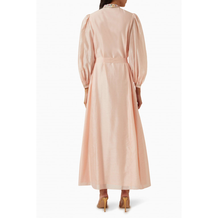 Pankaj & Nidhi - Vienna Sequin-embellished Maxi Dress in Cotton-silk