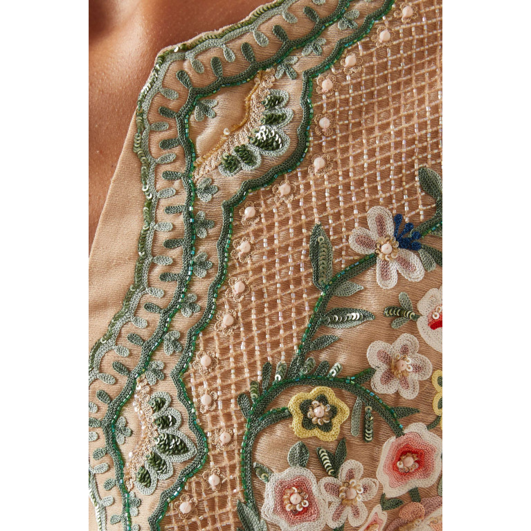 Pankaj & Nidhi - Anna Embellished Maxi Dress in Organza