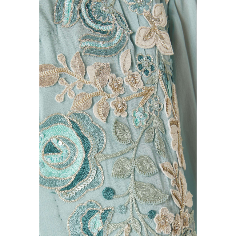 Pankaj & Nidhi - Auriane Embroidered Maxi Dress in Georgette