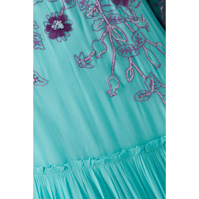 Pankaj & Nidhi - Viola Sequin-embellished Maxi Dress in Georgette