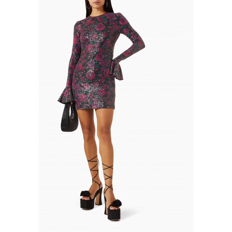 Rotate - Open-back Mini Dress in Sequins