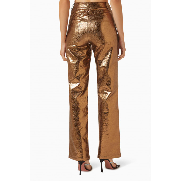 Rotate - High-waist Pants in Textured-fabric