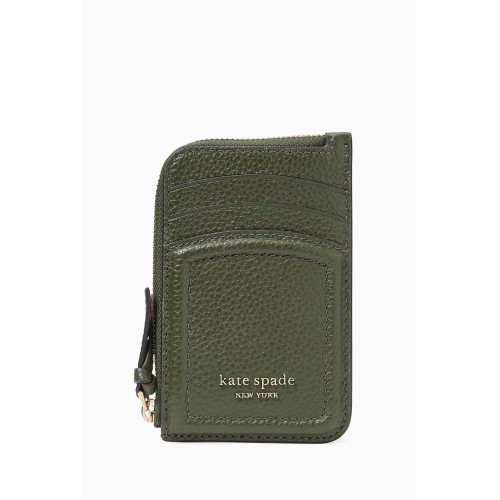 Kate Spade New York - Knott Zip Crd Holder in Leather