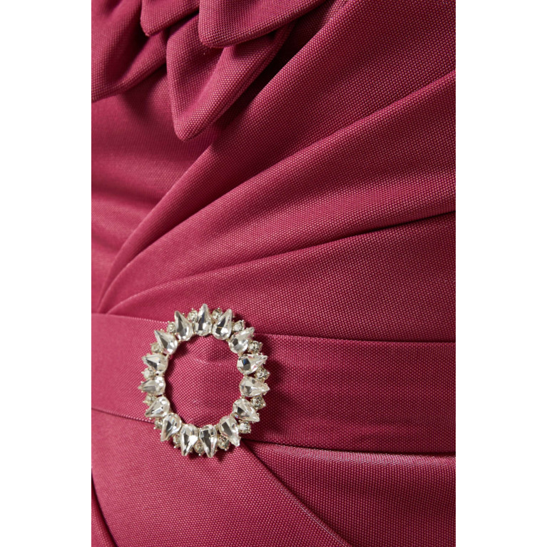 Amri - Belted Maxi Dress Pink
