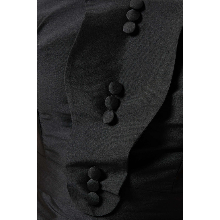 Amri - Buttoned Dress Black