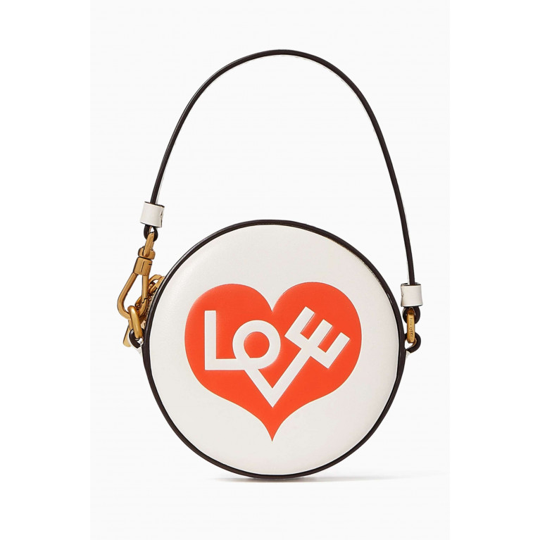 Kate Spade New York - x Alexander Girard Heart Embossed Convertible Coin Purse in Smooth Leather