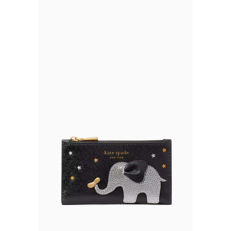 Kate Spade New York - Small Ellie Embellished Bi-fold Wallet in Leather