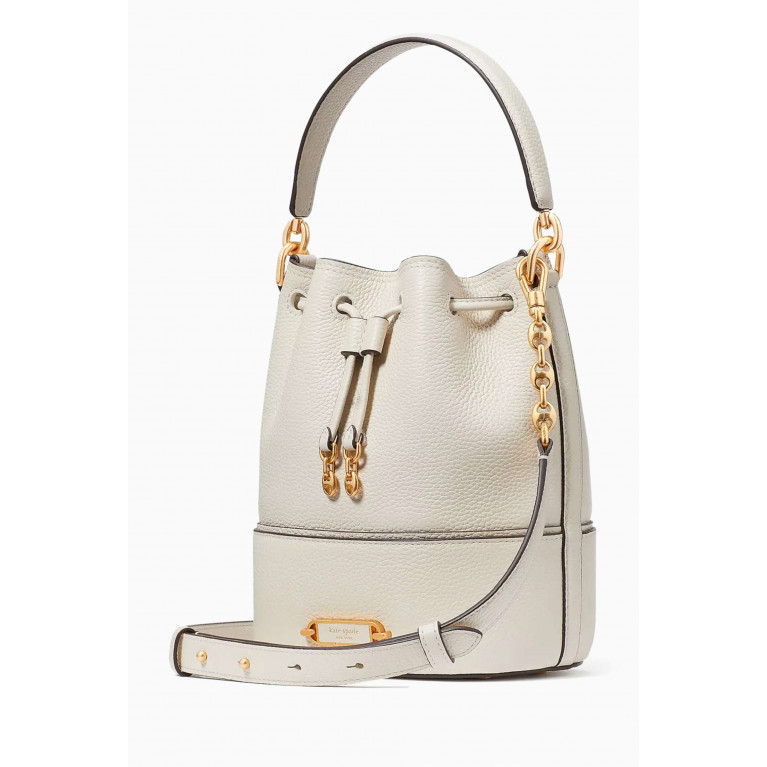 Kate Spade New York - Small Gramercy Bucket Bag in Leather White