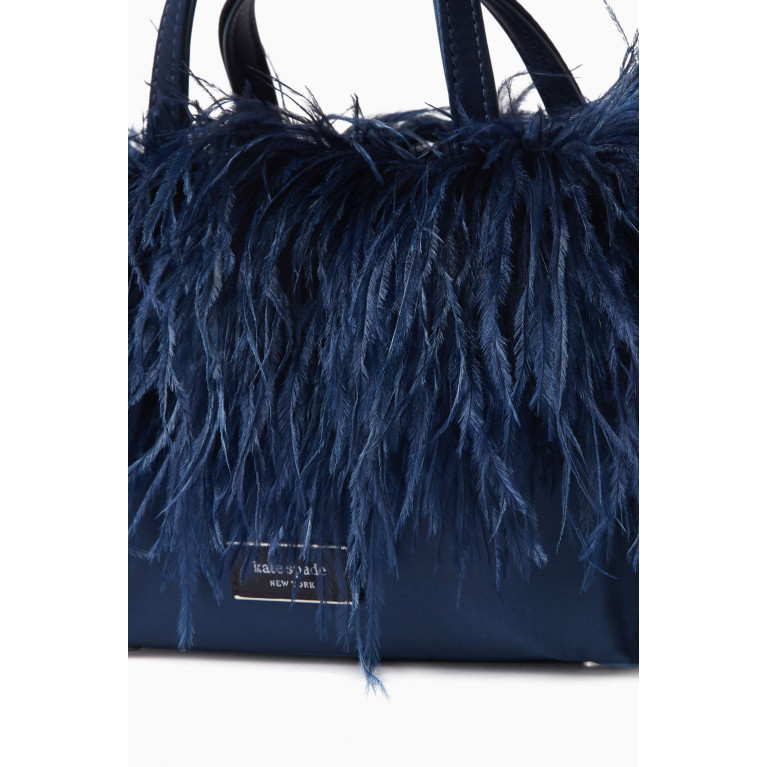 Kate Spade New York - Mini Sam Feather Tote Bag in Satin Blue