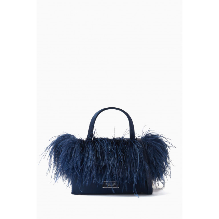 Kate Spade New York - Mini Sam Feather Tote Bag in Satin Blue