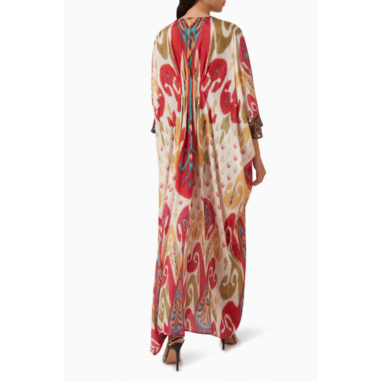 Rajdeep Ranawat - Embellished-brooch Kaftan in Silk