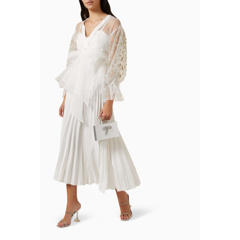 Serpil - Pleated Midi Skirt White