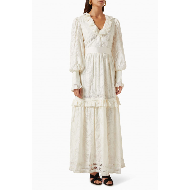 Serpil - Ruffled Printed Maxi Dress in Viscose-blend
