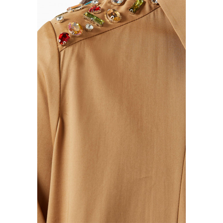 Serpil - Crystal-embellished Shirt Dress Brown