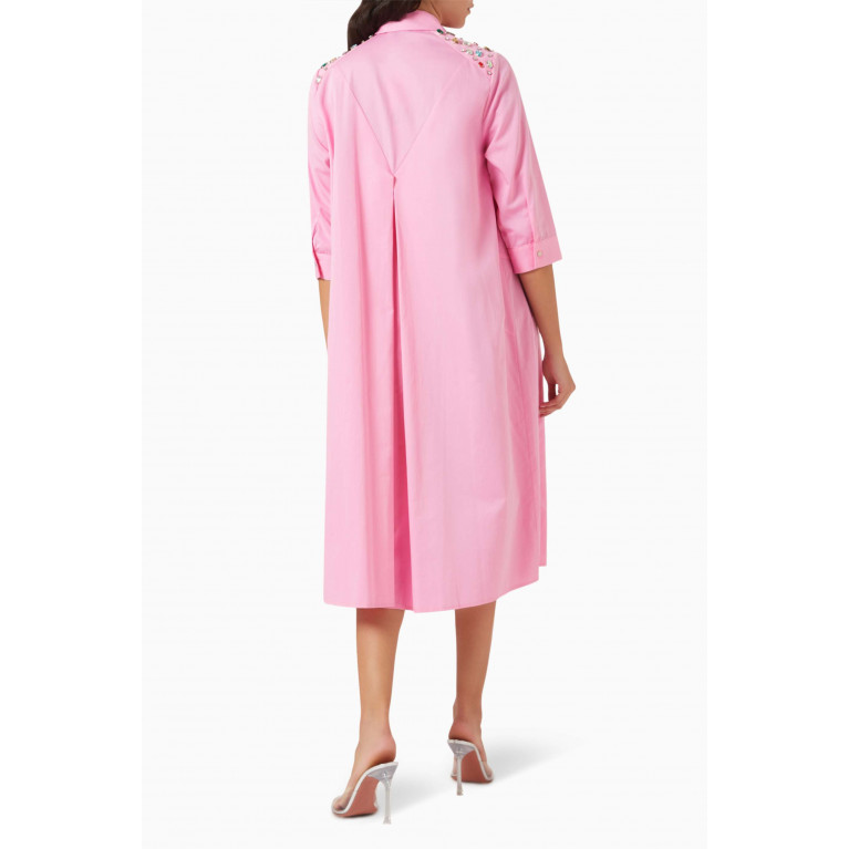 Serpil - Crystal-embellished Shirt Dress Pink