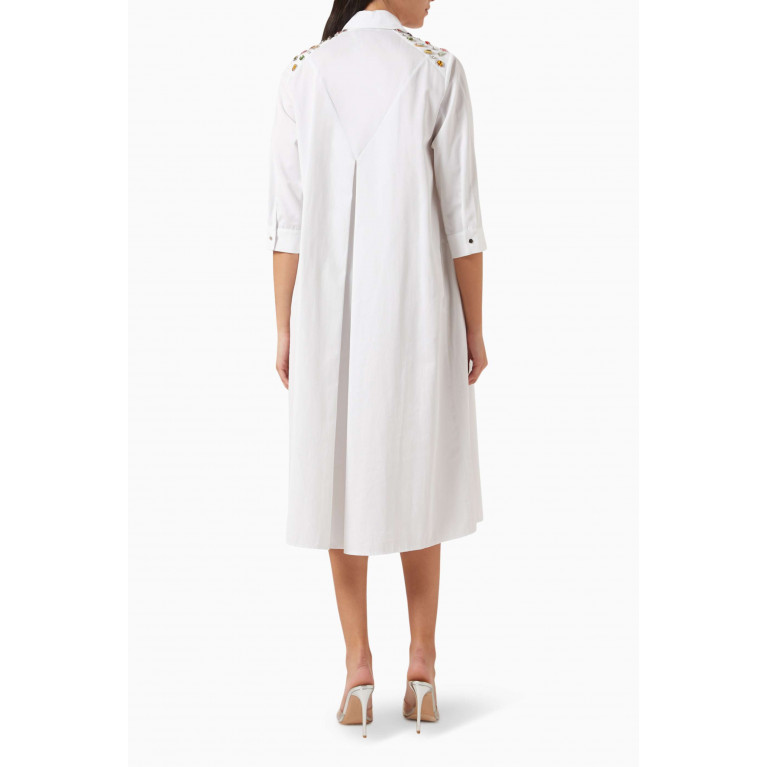 Serpil - Crystal-embellished Shirt Dress White
