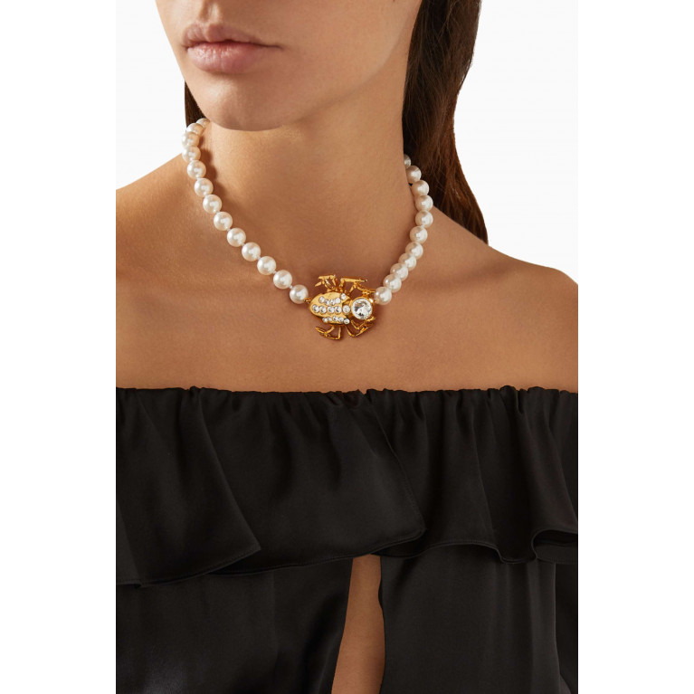 Alessandra Rich - Pearl Spider Necklace