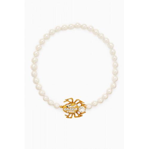 Alessandra Rich - Pearl Spider Necklace