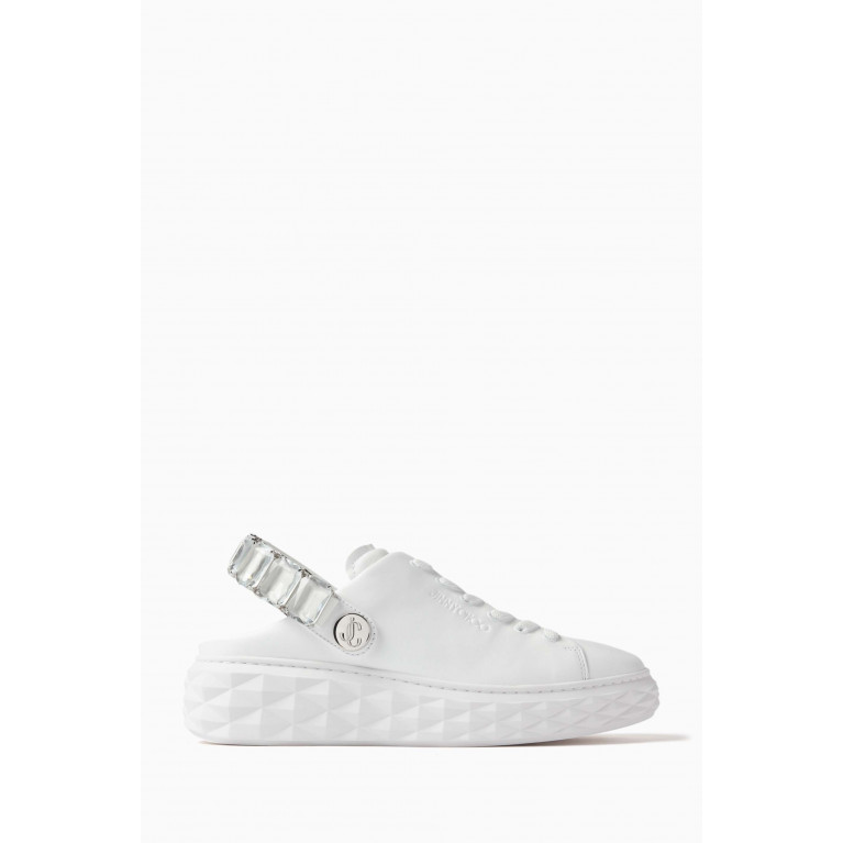 Jimmy Choo - Diamond Maxi Embellished Sneakers in Leather