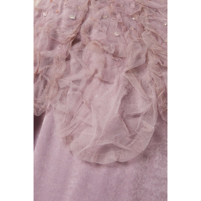 Ruya - Bead-embellished Cape-style Kaftan Pink