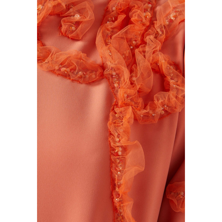 Ruya - Sequin-embellished Kaftan Orange