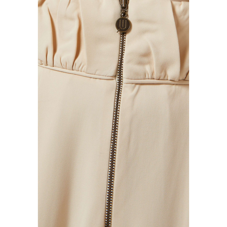 Qui Prive - Ruched High-waist Midi Skirt in Viscose-blend