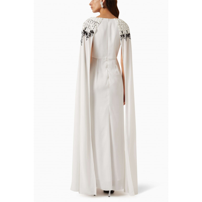Vione - Reya Embellished Gown in Poly-crepe